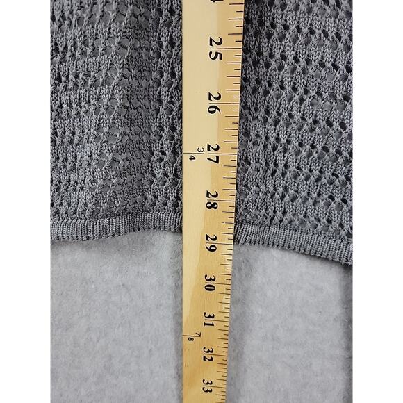 ModCloth 100% Cotton Gray Knit LS Open Front Cardigan Women's Plus 2X - Picture 8 of 12